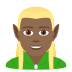 🧝🏾‍♂️ man elf: medium-dark skin tone display on JoyPixels